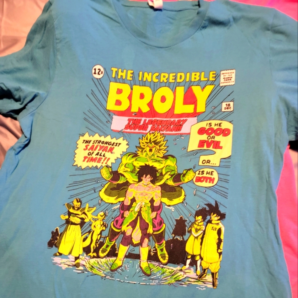 Legend of Broly Comic style T-shirt Large